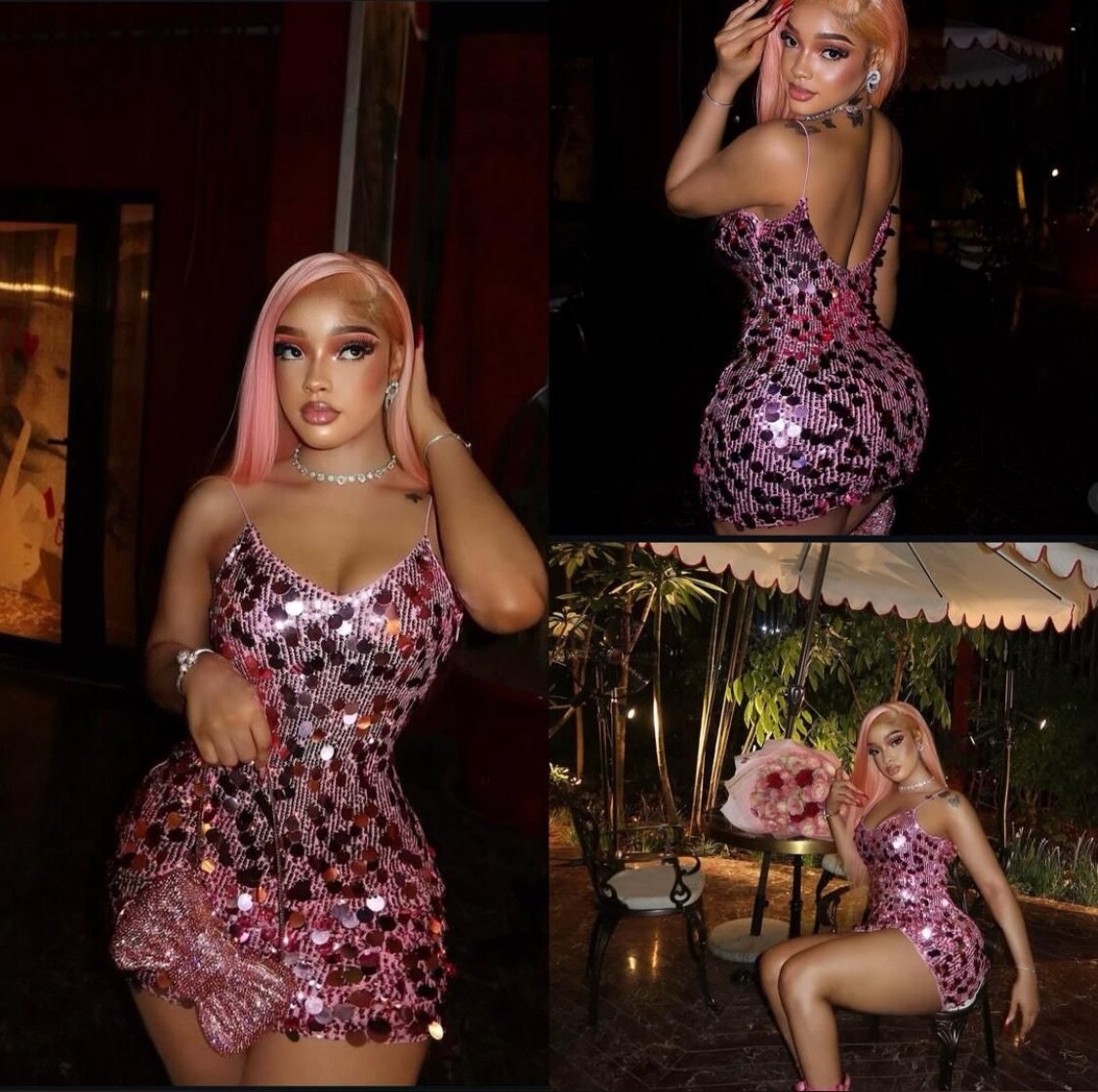 Robe à paillettes scintillantes