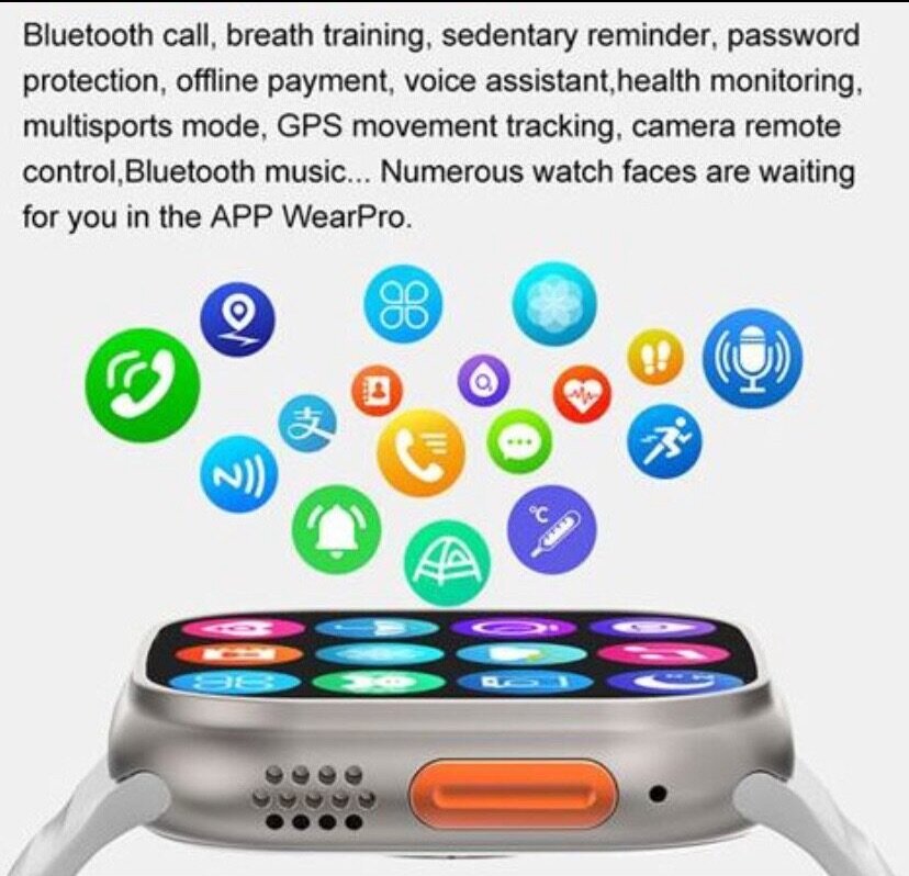 Smart watch T800 ultra Black