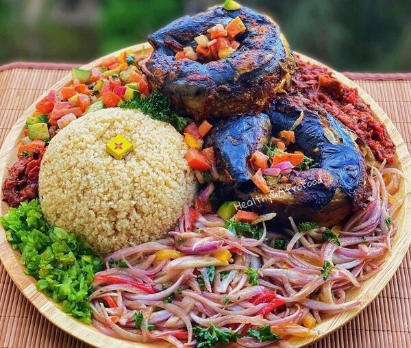 Poisson fumé,attiéké