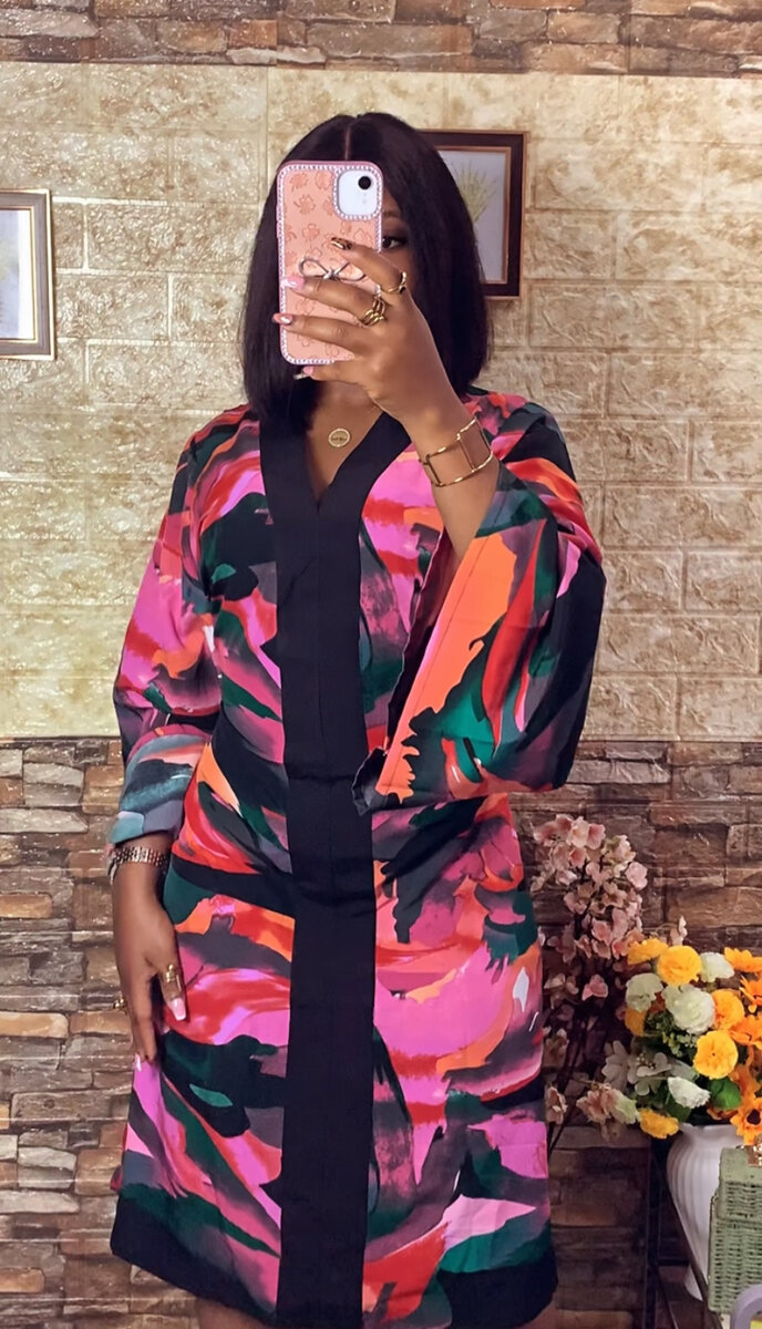 Robe Kimono Colorée Élégante