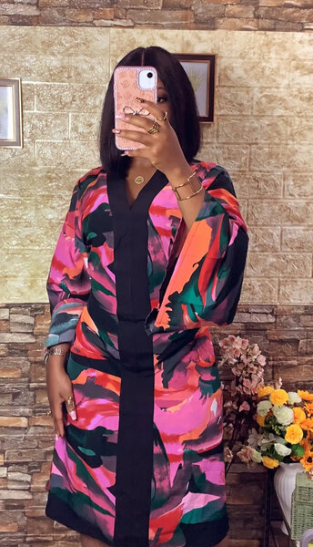 Robe Kimono Colorée Élégante
