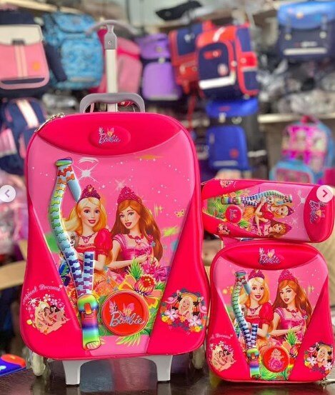 3 Piece School Set, Barbie Print