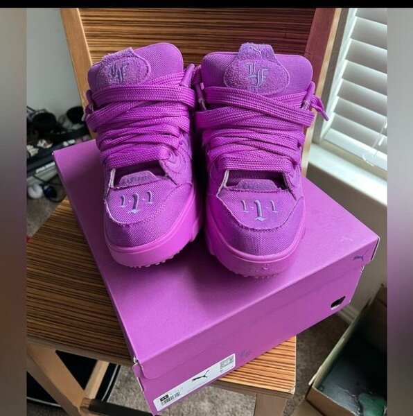 Baskets montantes pourpre unisexes