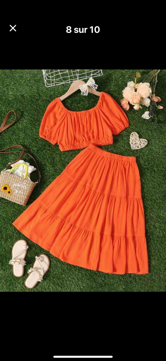 Ensemble top et jupe bohème