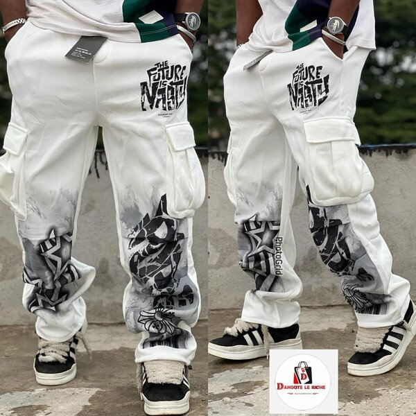 Pantalon cargo urbain graphique