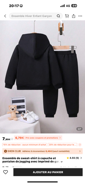 Ensemble Garçon Chaud Hiver