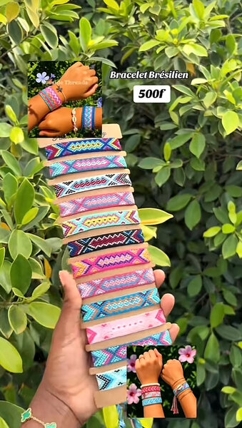 Bracelets brésiliens colorés