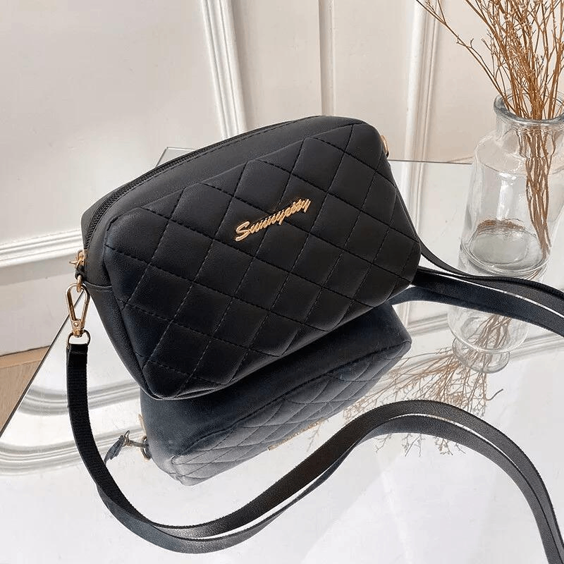 Girls up leather Embroidered shoulder bag