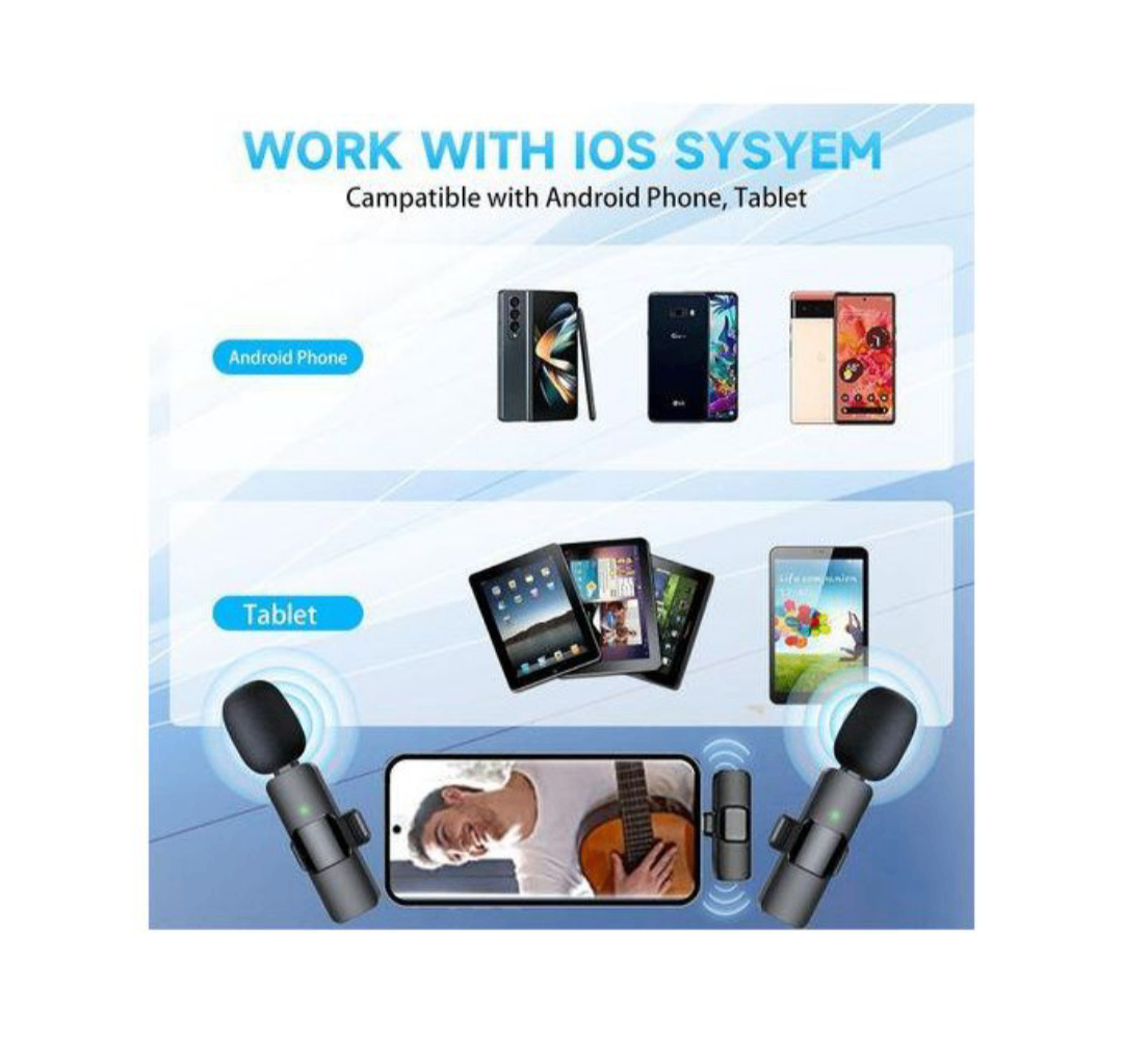 Microphone sans fil 2-en-1