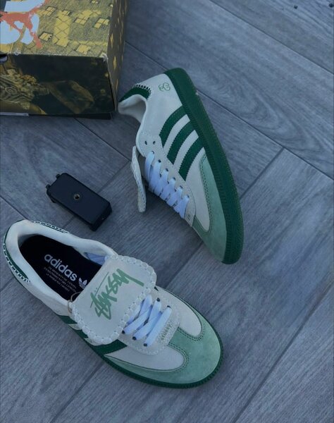 Adidas x Stussy Green Sneakers