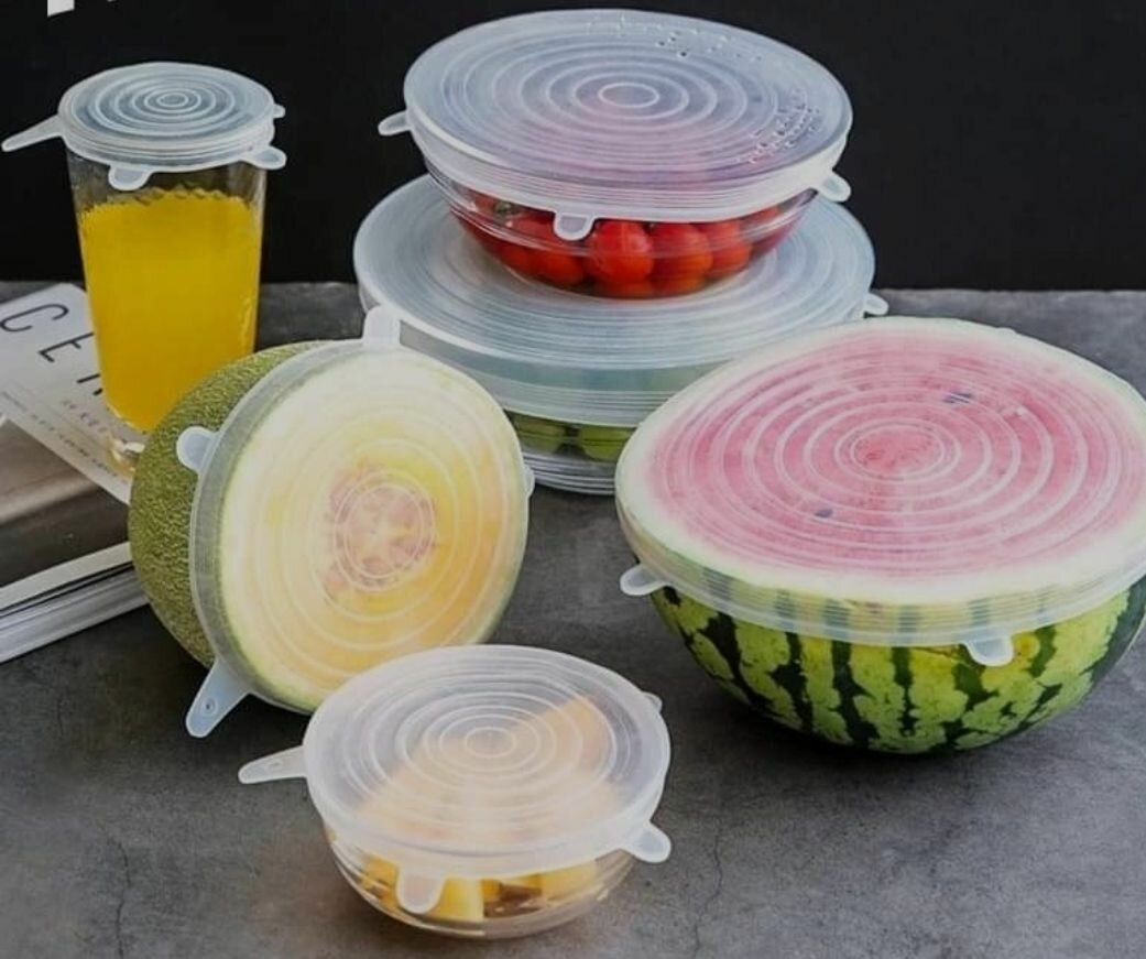 6 couvercles en silicone