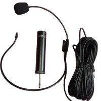 Condenser Headband Microphone with a 1.5V cell container..Head Band 3.5mm directional Head mic Flexible Wired Mic Plug & Play Condenser Microphone for Voice Amplifier Teachers Presentations Recording Neck Mic