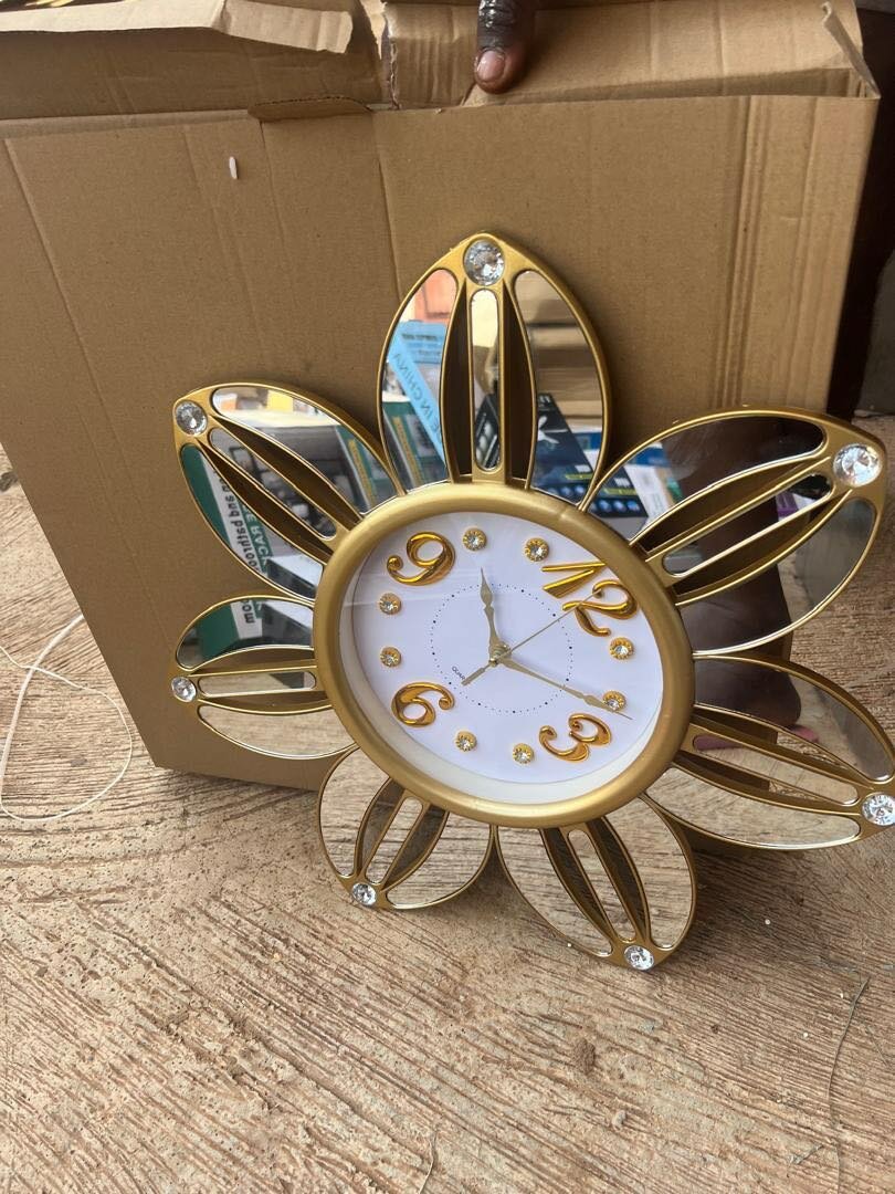 Gold wall clock