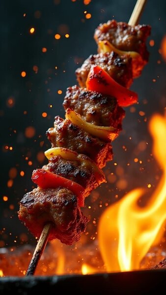 Brochettes de viande BBQ