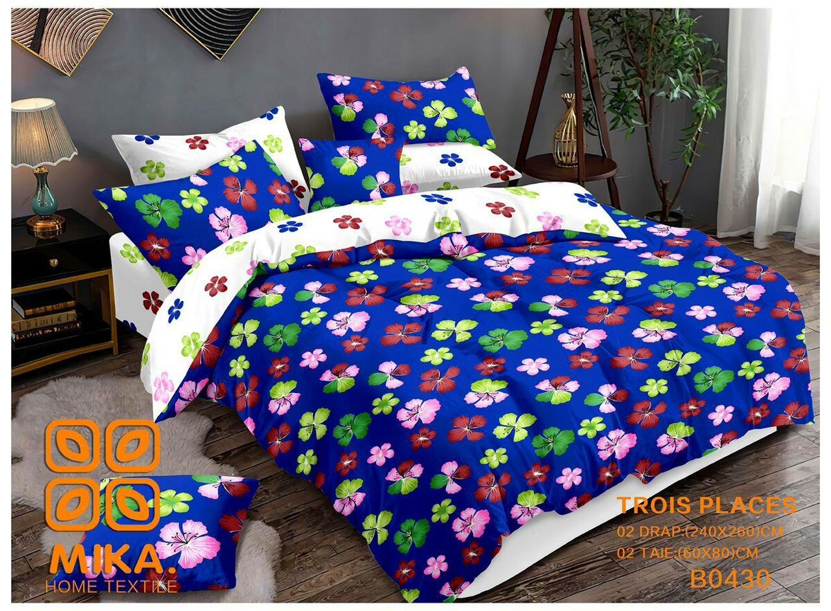 Draps de lits 3 places 240x260cm