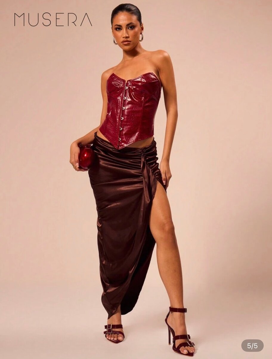 Corset rouge bustier élégant