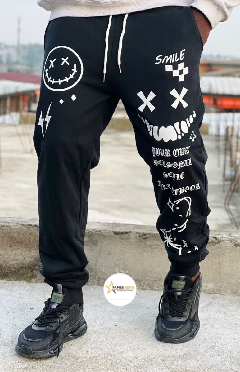 Jogging streetwear homme imprimé