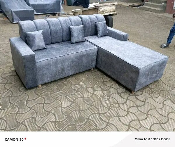 Canapé d'angle gris moderne