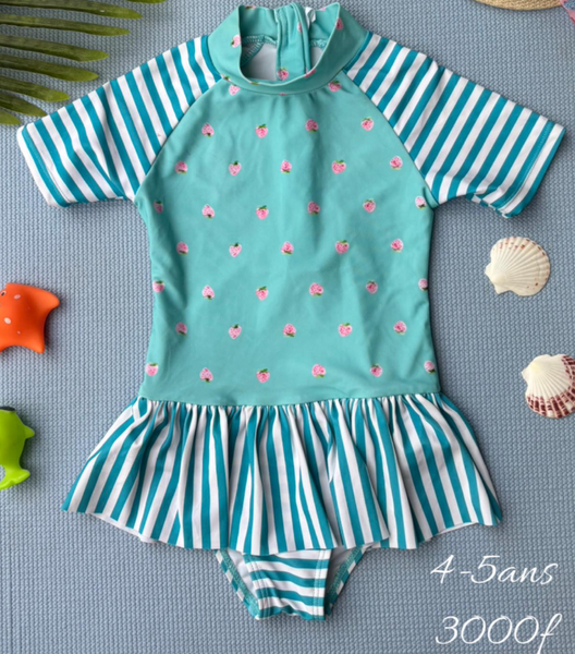 maillot de bain une pièce avec manches pour fille