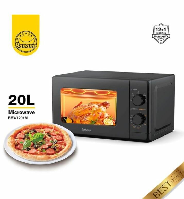 20L - Microwave Oven Black