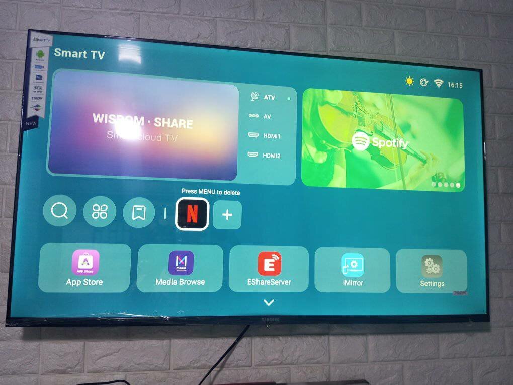 LED frameless 4k UHD android smart tvs