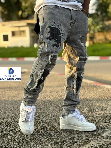 Jean Destroyed Style Homme