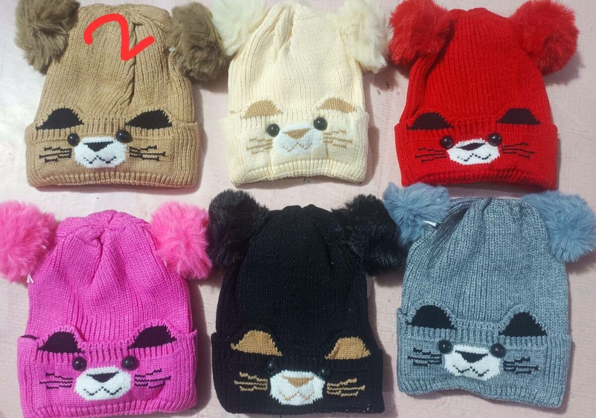 Kids wolen cap