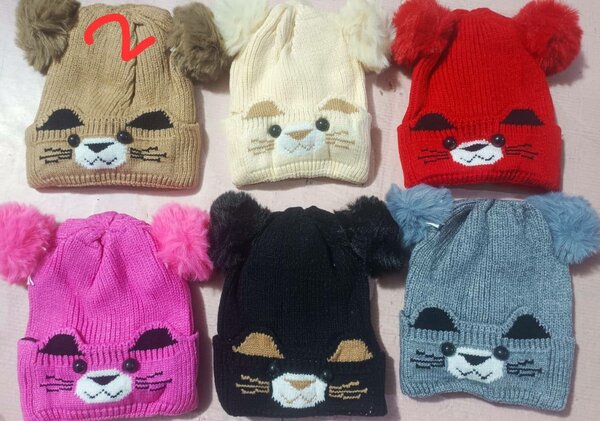 Kids wolen cap
