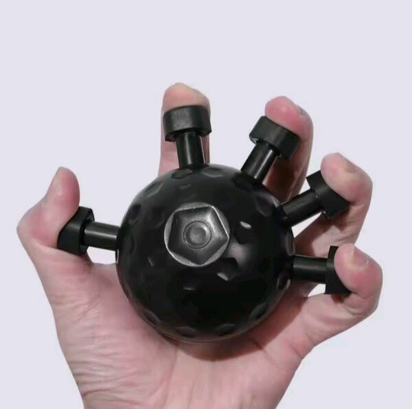 Balle Massage Noire à Picots