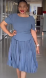 Beautiful women's dress  dark  blue  color