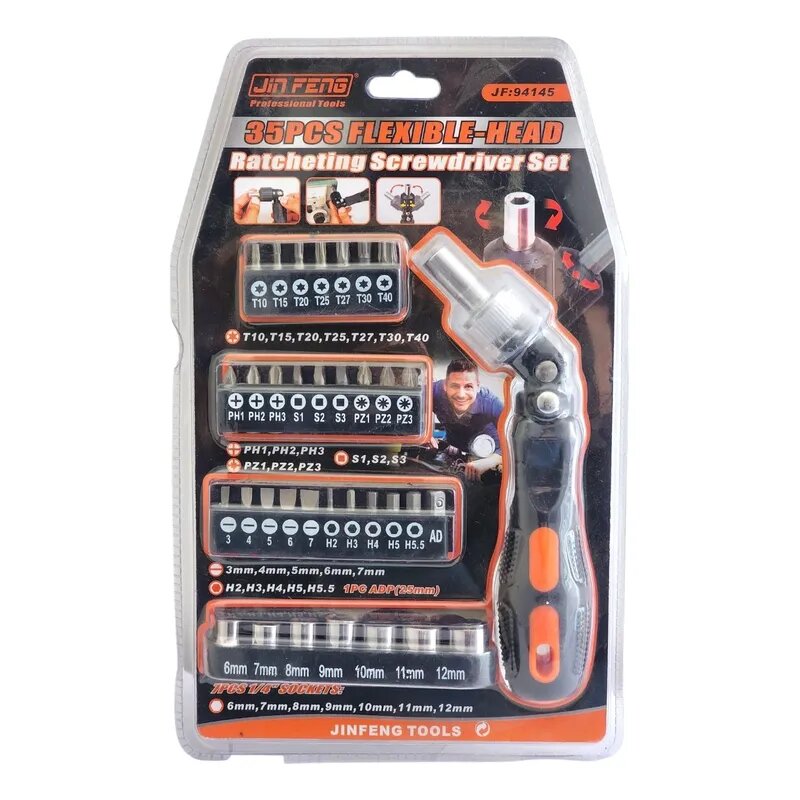 Tournevis à tête flexible 35PCS