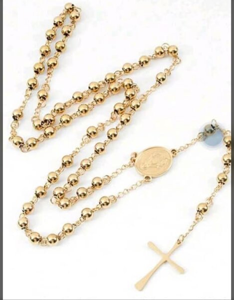 Chapelet en acier argenté