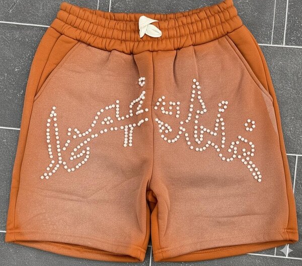 Shorts en coton brodés