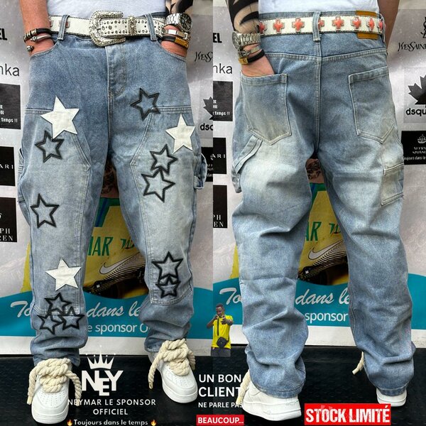 Jeans étoiles stylés homme