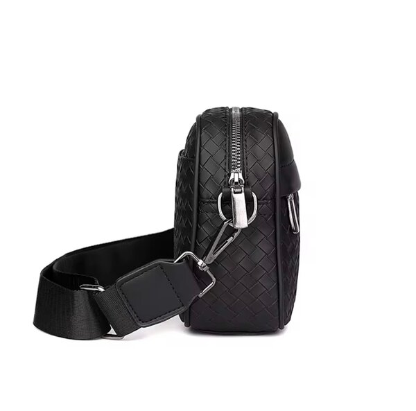 Sac en bandoulière tressé noir