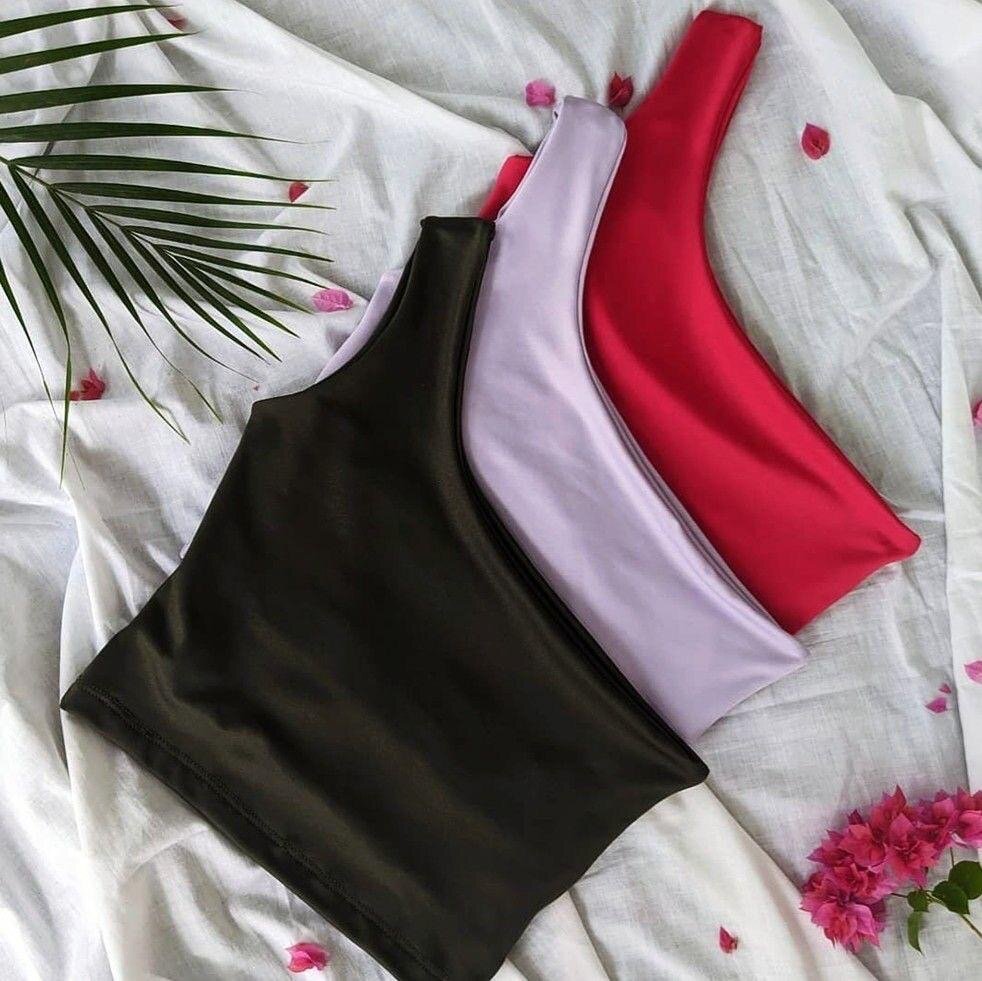 Top bandeau froncé