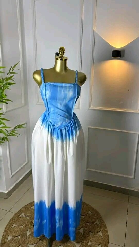 Robe longue tie-dye élégante