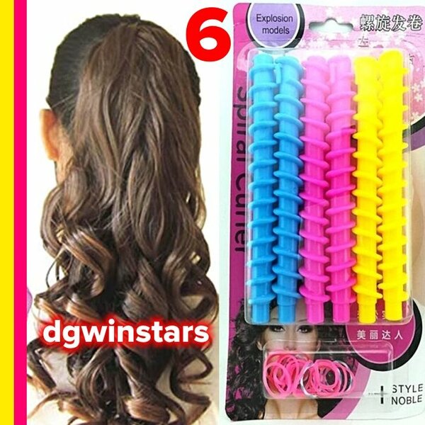 6 Hair Curlers Curlformers Long Spiral Curls Top up