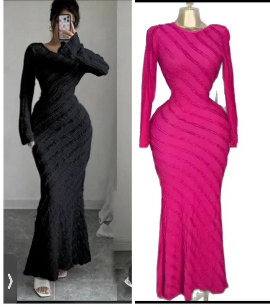 Robe longue moulante