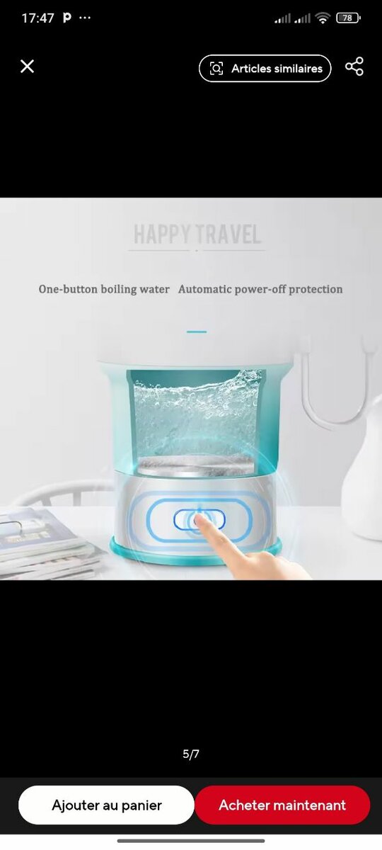 Bouilloire électrique pliable