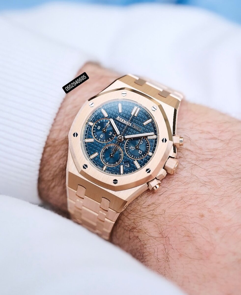 Luxury Rose Gold Chronograph Watch