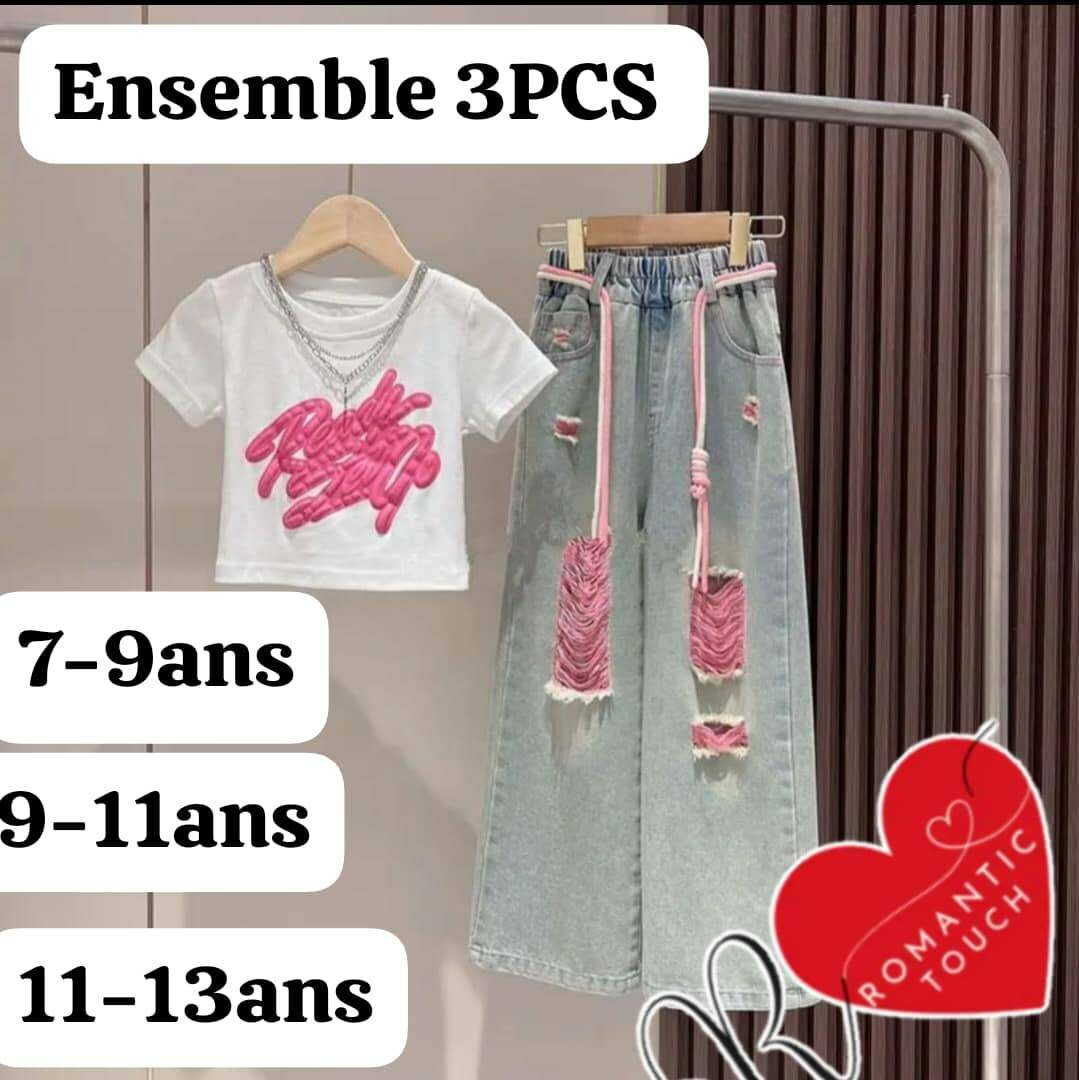 T-shirt et Jean Fille Romantique