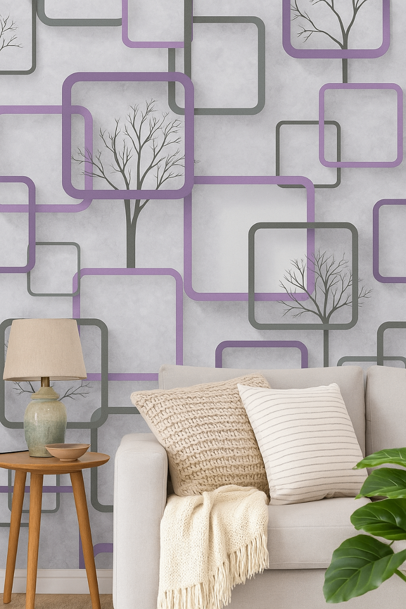 Papier peint géométrique moderne