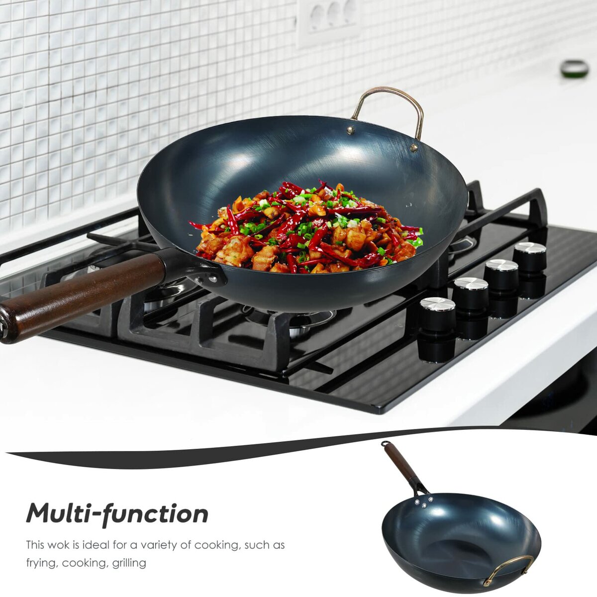 Hemoton Wok Korean Soup Pots Small Seafood Pots Nonstick Fry