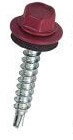 Саморезы кровельные, цвет: бордовый «Orion» 