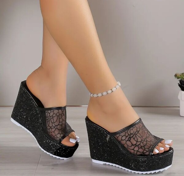 Sandales Compensées Glamour