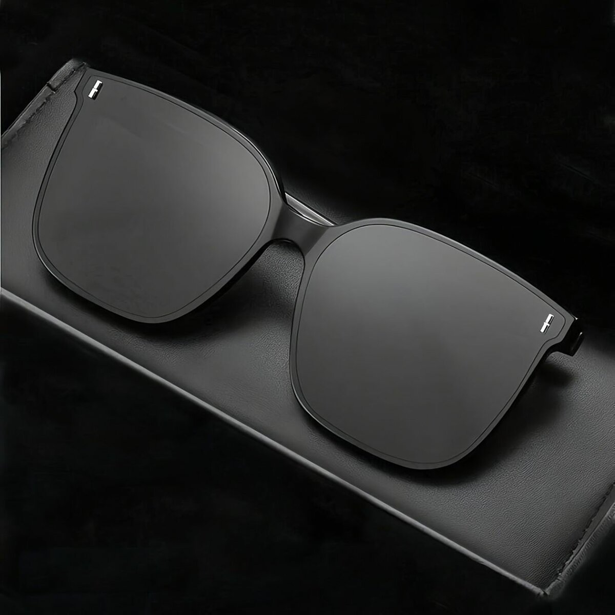 Stylish Black Glasses with PC cover