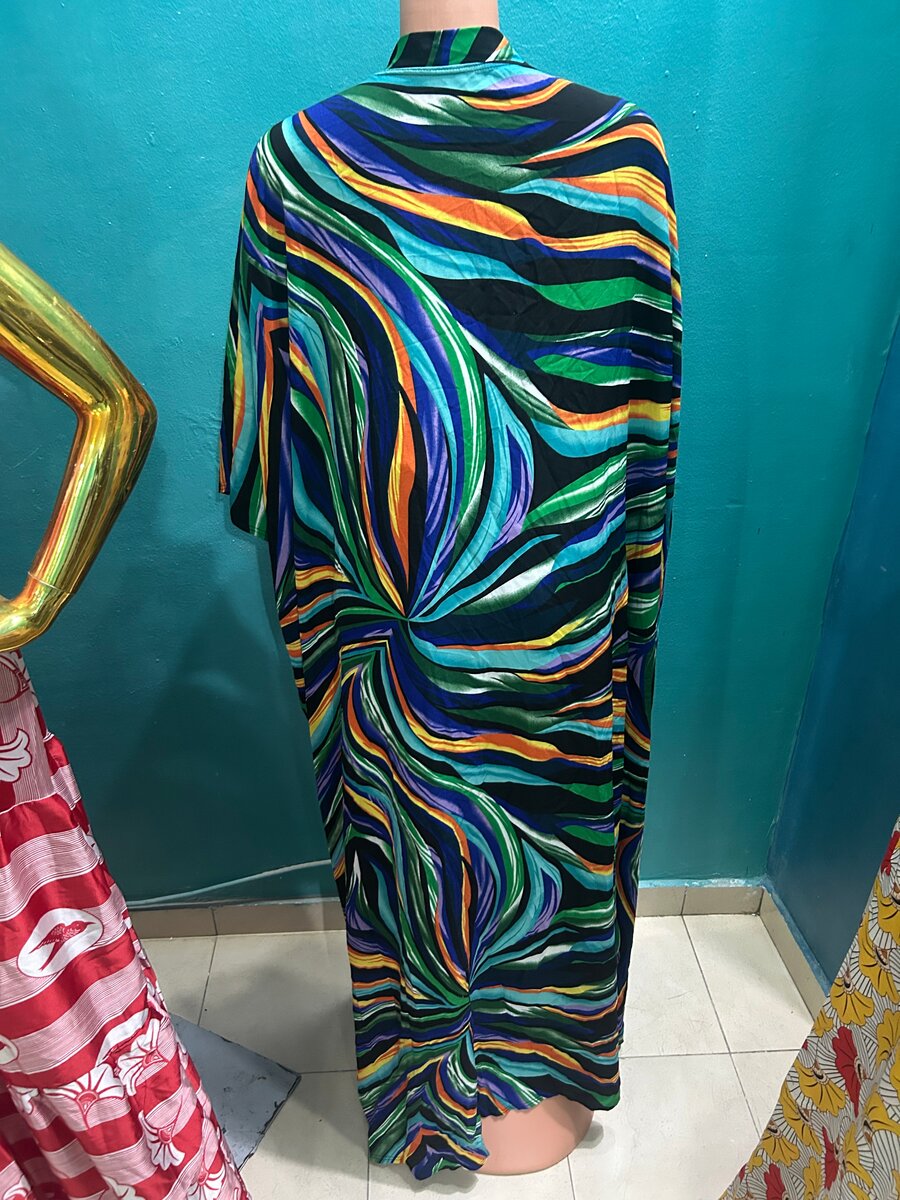 Kimono long à motifs colorés