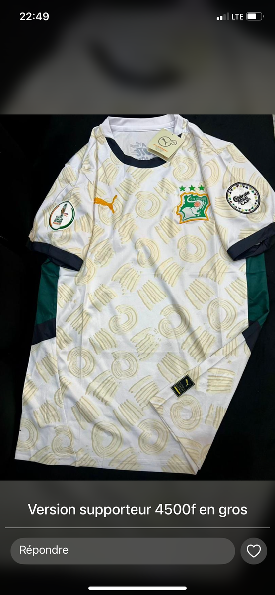 Maillot de football ivoirien