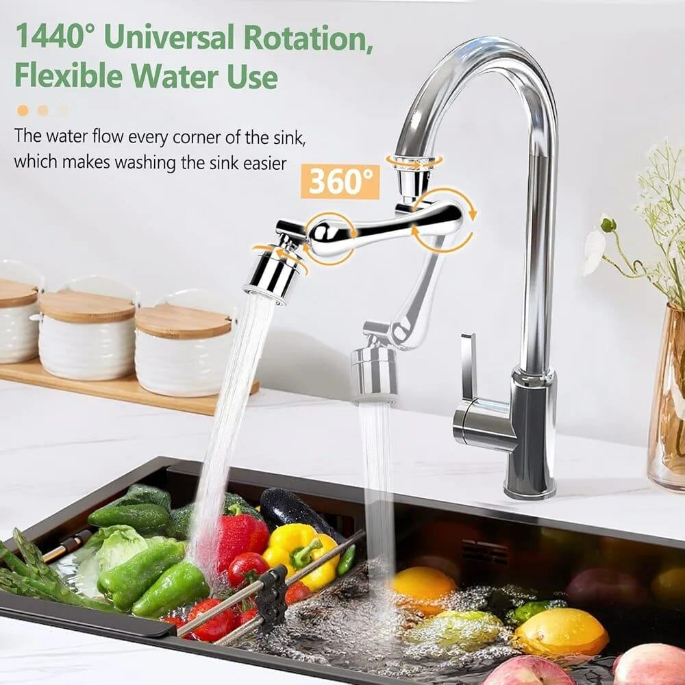 Robinet à rallonge rotatif multifonction,1440 degré